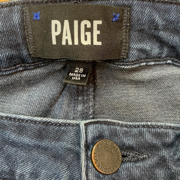 PAIGE x Rosie HW sz 28 Skinny Stretch Dark Wash Denim Ankle Jeans - Picture 1 of 9